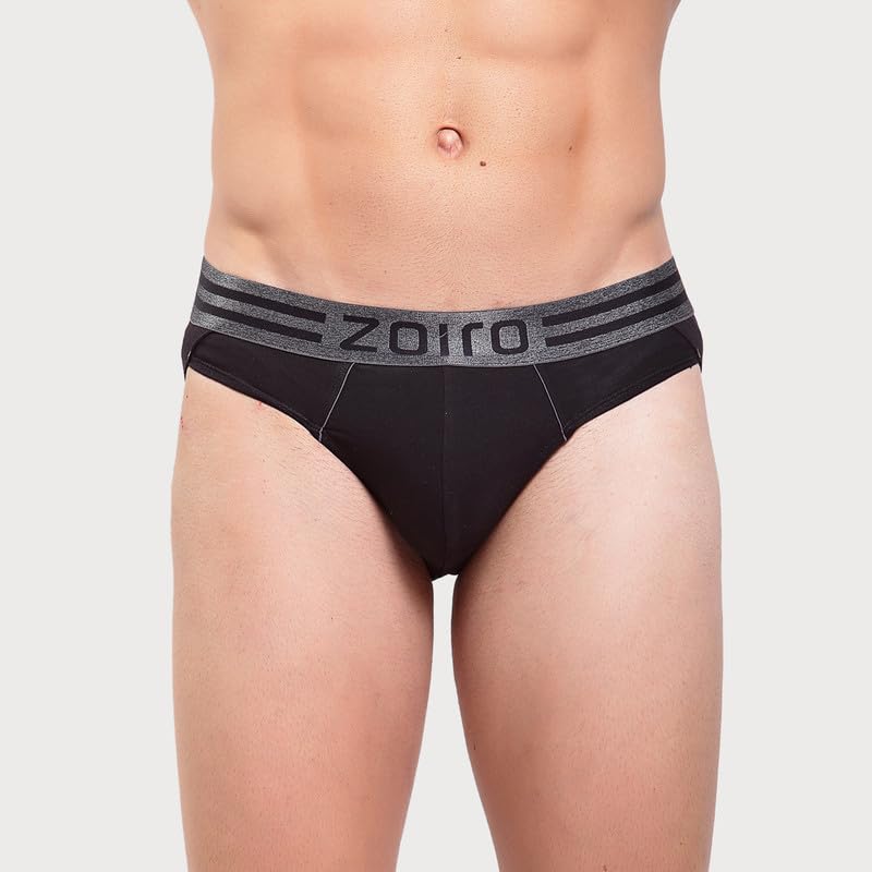 Image of Zoiro Men's Cotton Blend Solid Sports Brief (Pack of 2) |Colours May Vary