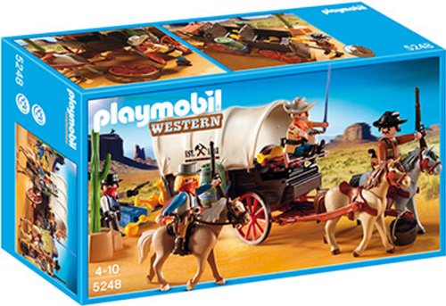 PLAYMOBIL 5248 Planwagen mit Überfall