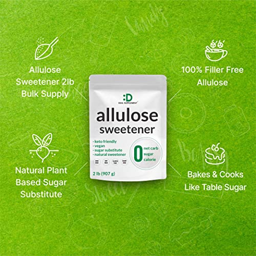 Allulose Sweetener 2 Pounds – Natural Sugar Subsitutes, No Aftertaste - Keto Friendly, Vegan, Zero Net Carb, Zero Calorie, Great for Cooking & Baking - Image 5