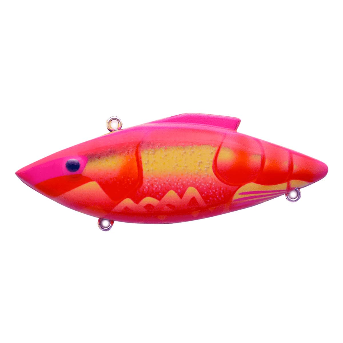 Bill Lewis Lures Lifelike Vibrations Rat-L-Trap 1/2 OZ Lipless Crankbait Fishing Wobble Sinking Lure for Black Bass, Trout, Walleye, Pike, Salmon, Cotton Candy Craw