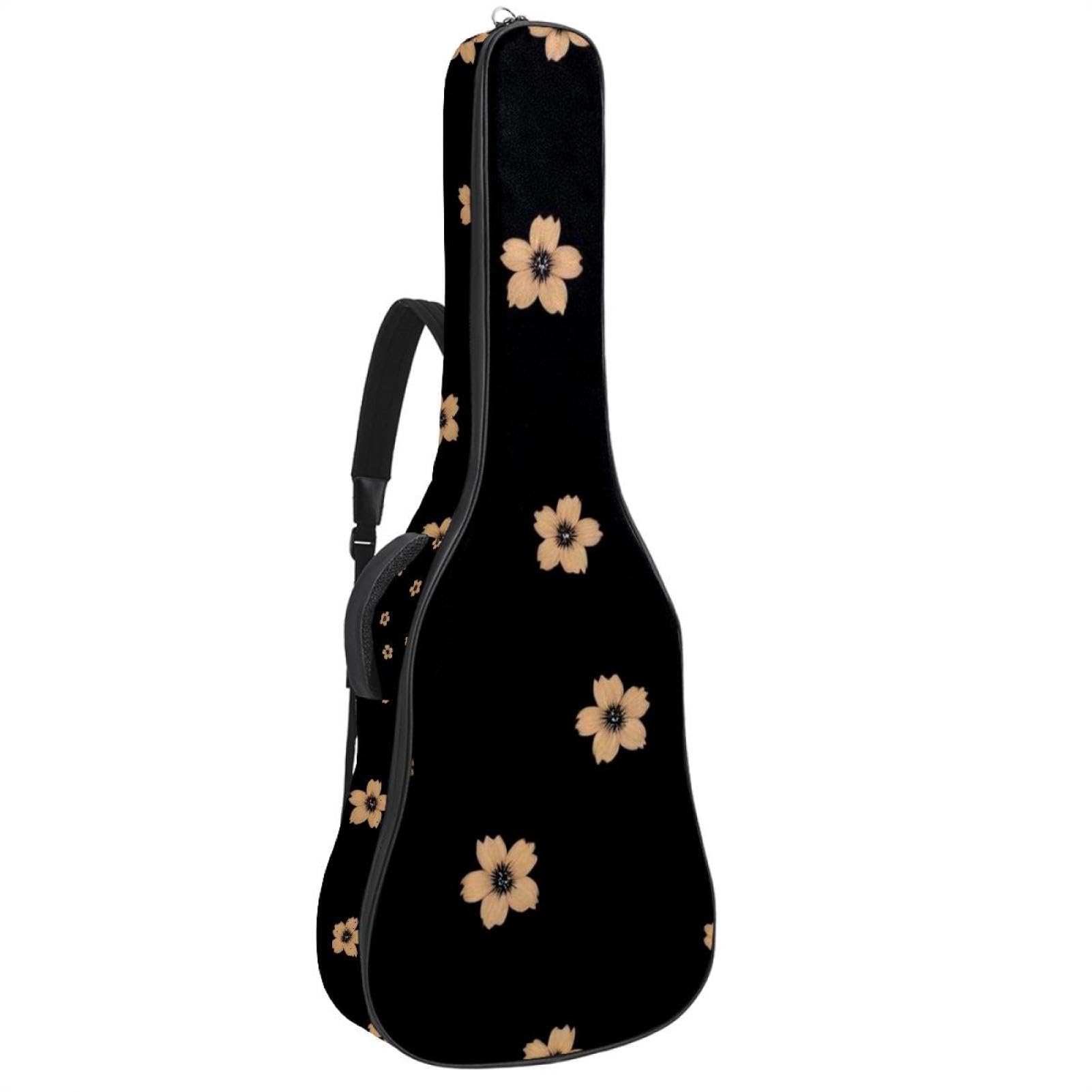 NUEAHEDN Acoustic 40/41/42 Inch Flower Large Capacity Guitar Gig Bag 0.4Inch Extra Thick Sponge Overly Padded, with Two Storage Pockets, Waterproof Guitar Case