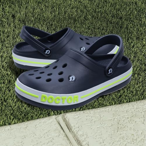 Image of DOCTOR EXTRA SOFT Men's Ultra Soft Casual Clogs /Sandals with Adjustable Back Strap for Adult | Comfortable | Light Weight | Stylish & Anti-Skid | Waterproof & Everyday Use Mules for Gents & Boys D-502