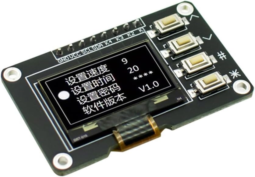 OLED Display Screen 0.96inch IIC 12864 with 4 Buttons with Matrix 4 Key IIC SSD1315 White