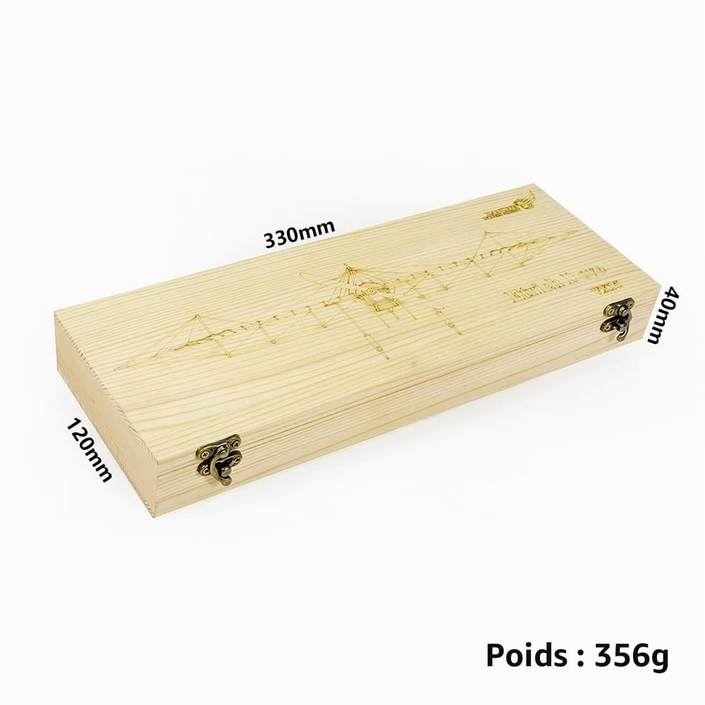Viloyaga 3D puzzle d'avion en bois, etrich Taube modèle d'avion, adulte laser cut Balsa Model Kit, Première Guerre mondiale avion en bois Model Kit (Manuel en anglais seulement)