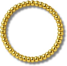 mico.lor Stainless Steel Ring (427) Ball Oval Type 2mm Slim Ring for Women, Pinky Ring for Men, Studded Silver, Gold, Pink Gold, Surgical Stainless Steel 316L
