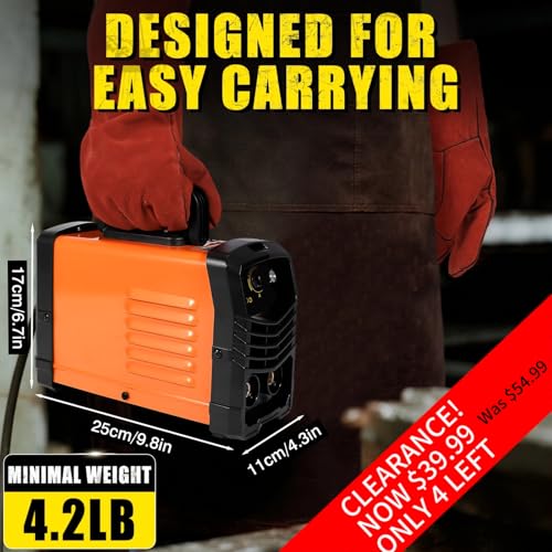 Image of Portable 200A Stick Welding Machine (110V) - Clearance! Includes 25 Rods, IGBT Inverter Tech, Hot Start & Anti-Stick, Synergic Control for DIY Projects and Home Fixes- Only $39.99