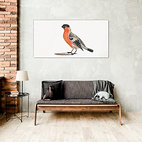 Tableau en verre acrylique 100x50cm oiseau impression décoration