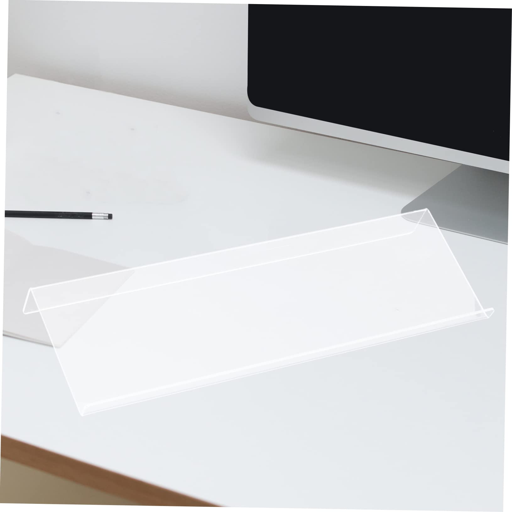 Gogogmee Acrylic Keyboard Stand Tilted Design for Ergonomic Comfort Office Accessory and Stylish Computer Keyboard Holder Desktop Riser for Improved Typing Posture