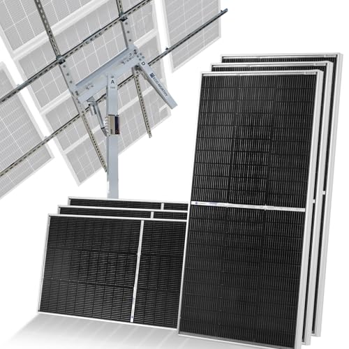ECO-WORTHY 1200W Solar Tracker System: 6pcs 195W Monocrystalline Solar Panels, Dual-Axis Solar...
