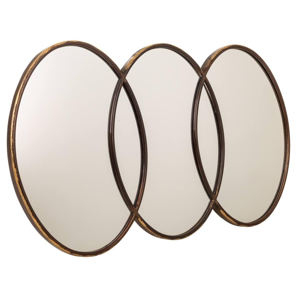 WANDERLUST DECO Espejo de Metal Dorado 103x3.5x60.5