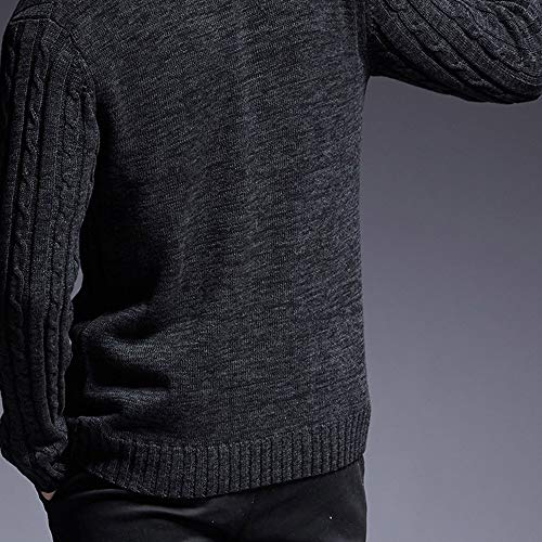 Manbozix Pullover da Uomo Maglione Lavorato a
