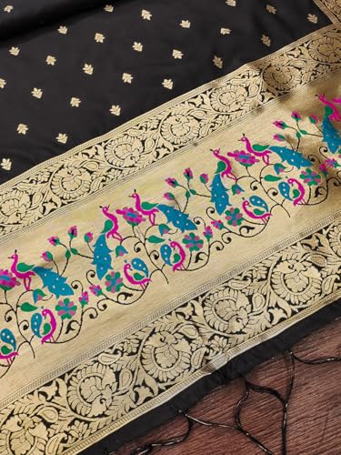 Image of DEVANGI Women's Pathni Banarasi Silk Unstitched Salwar Suit Dress Material With Dupatta