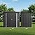 Outdoor Storage Shed with Lockable Doors, Galvanized Steel Garden Shed, Rust-Resistant Waterproof Metal Tool Storage for Backyard, Patio Lawn - Multiple Sizes & Colors Available (Dark Gray, 6X4 FT)