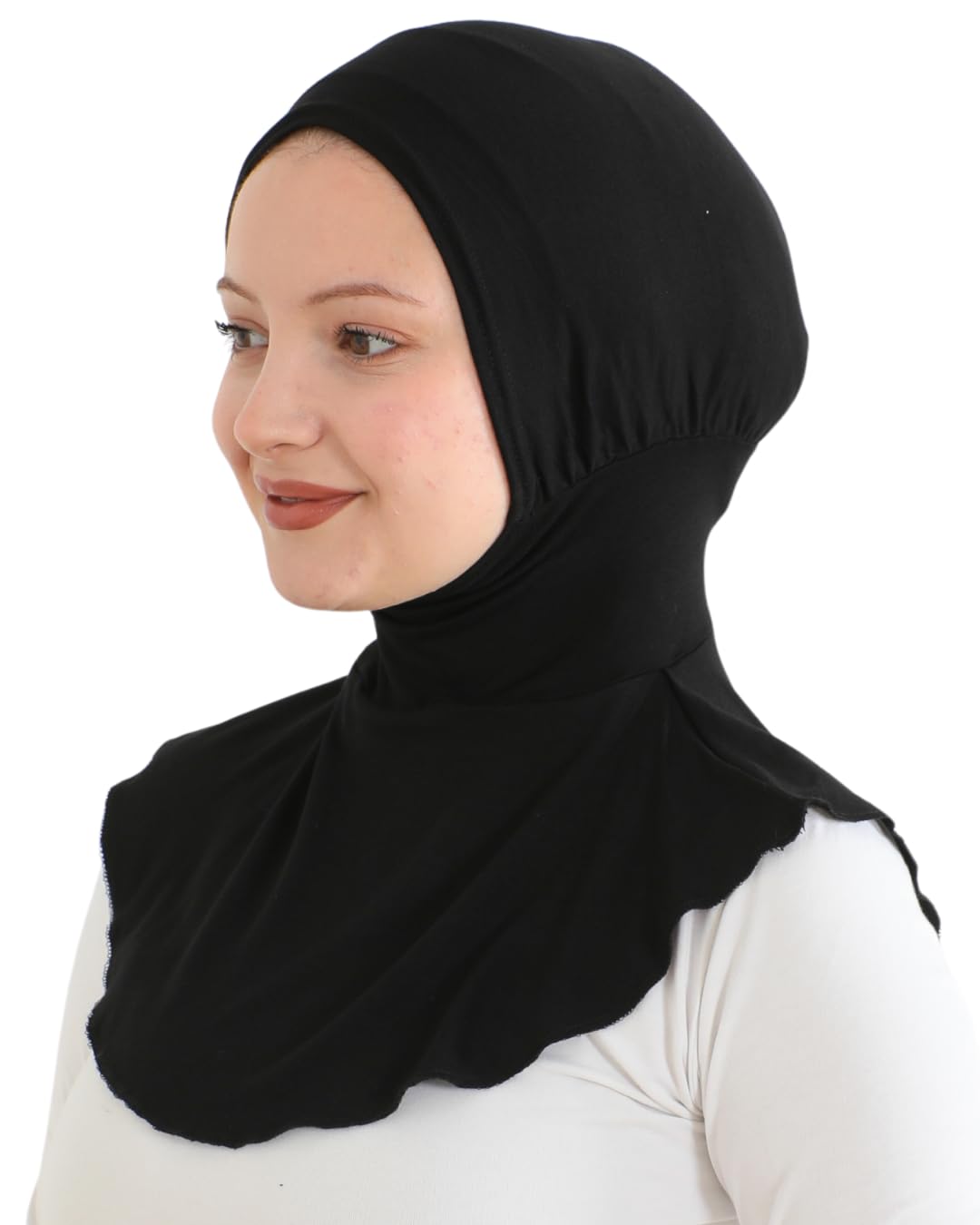 Prien Sportowy hidżab dla kobiet, muzułmański szalik na głowę, elastyczny turban dla dziewcząt, szykowna odzież islamska na siłownię, kołnierz na szyję czepek wiskoza