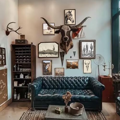 Twnslla Western Decor Vintage Southwestern Wall Art,Farmhouse Wall Decor Western Cowboy Pictures,Boho Ranch Desert Western Wall Decor Aesthetic,Southwestern Artwork Prints For Western Bedroom Bathroom Decor,Unframed thumb #2