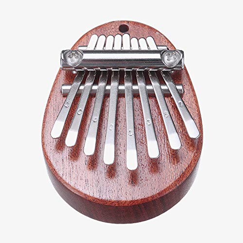 Kalimba 8-toetsen Duimpiano Afrikaanse Minipiano Met Koord Volwassen Kind Beginnersgeschenk (bruin) - Image 3