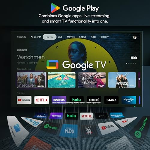 Image of 65'' Outdoor TV,2500 Nit High Brightness,IP65 All-Weather 4K UHD Smart Television, Dolby Atmos, HDR 10, Google Voice Assistant Remote,Suitable for Outdoor Courtyard Pools or Commercial Settings
