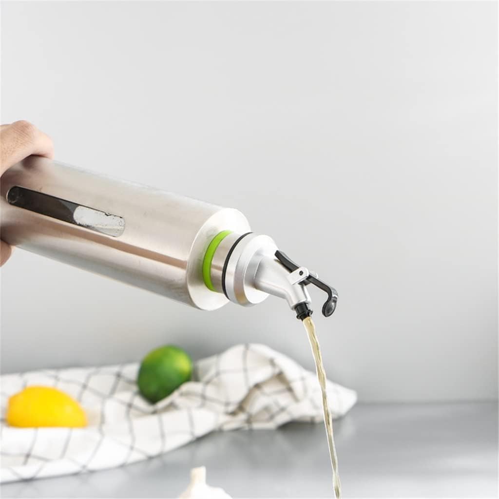 Stainless Steel Oil Can Multifunction Oil Control Pot Portable Oil Spray Bottle Kitchen Utensils (Color : Silver, Size : 150ml)