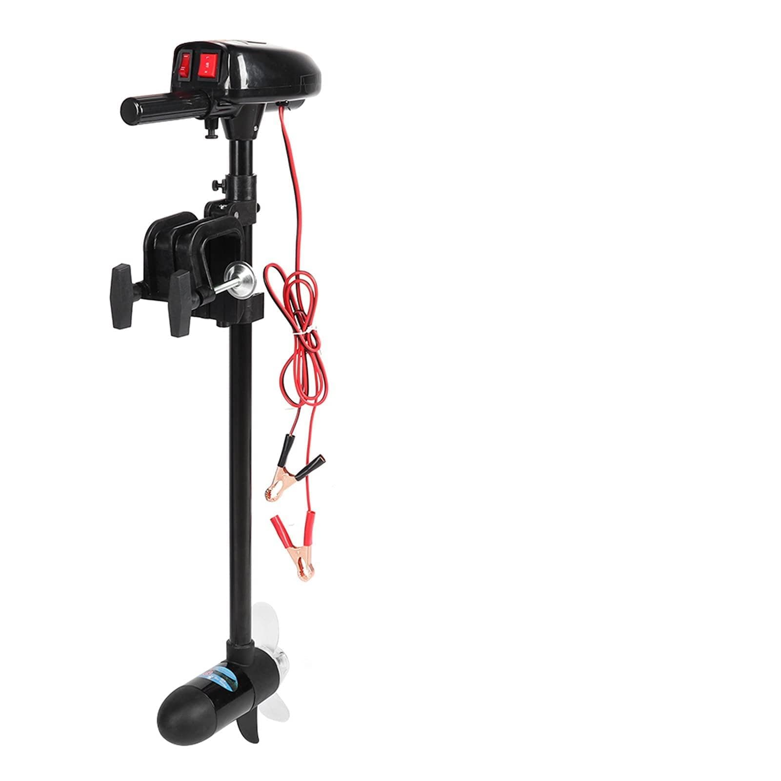 Cuifati Motor de Pesca con Curricán de Montaje Eléctrico de Engranajes Múltiples Cepillado de 12 V y 18 Libras para Kayak Inflable para Botes con Hélice sin Malezas, Interruptor de Marcha Atrás hacia