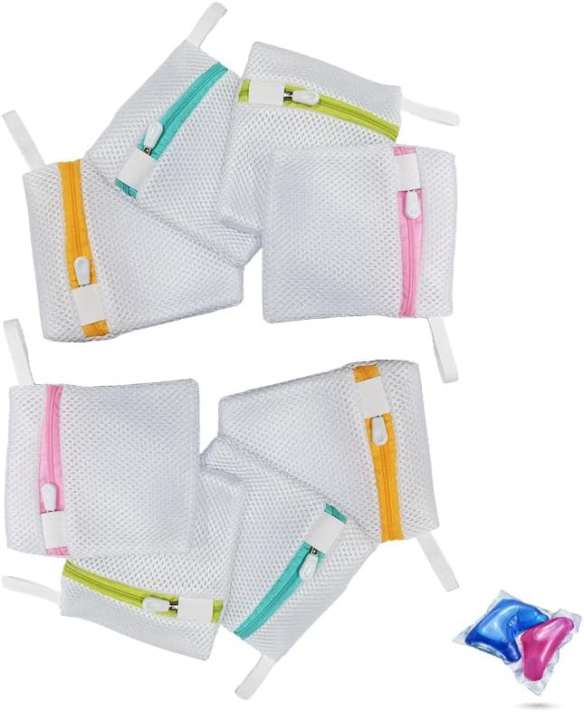 8Pcs Small Mesh Laundry Bags for Delicates,Machine Bag Travel Laundry Lingerie Bagsfor Lingerie, Socks,Travel Storage,Pods Scented Beads
