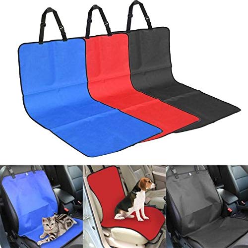 Cubreasiento de Coche para Mascotas. Funda para Perros y Gatos de Coche Impermeable y Resistente, Protector Coche Perros Universal, Camión, Transportar y Viaje. Color Rojo