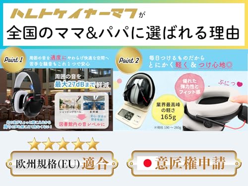 [FaretoQe] イヤーマフ 子供 ライブ用 防音 フェス 聴覚過敏 超軽量 痛くない 大音量から耳を守る アレルギー対応 飛行機 小児科医監修 (学校用ブラック)
