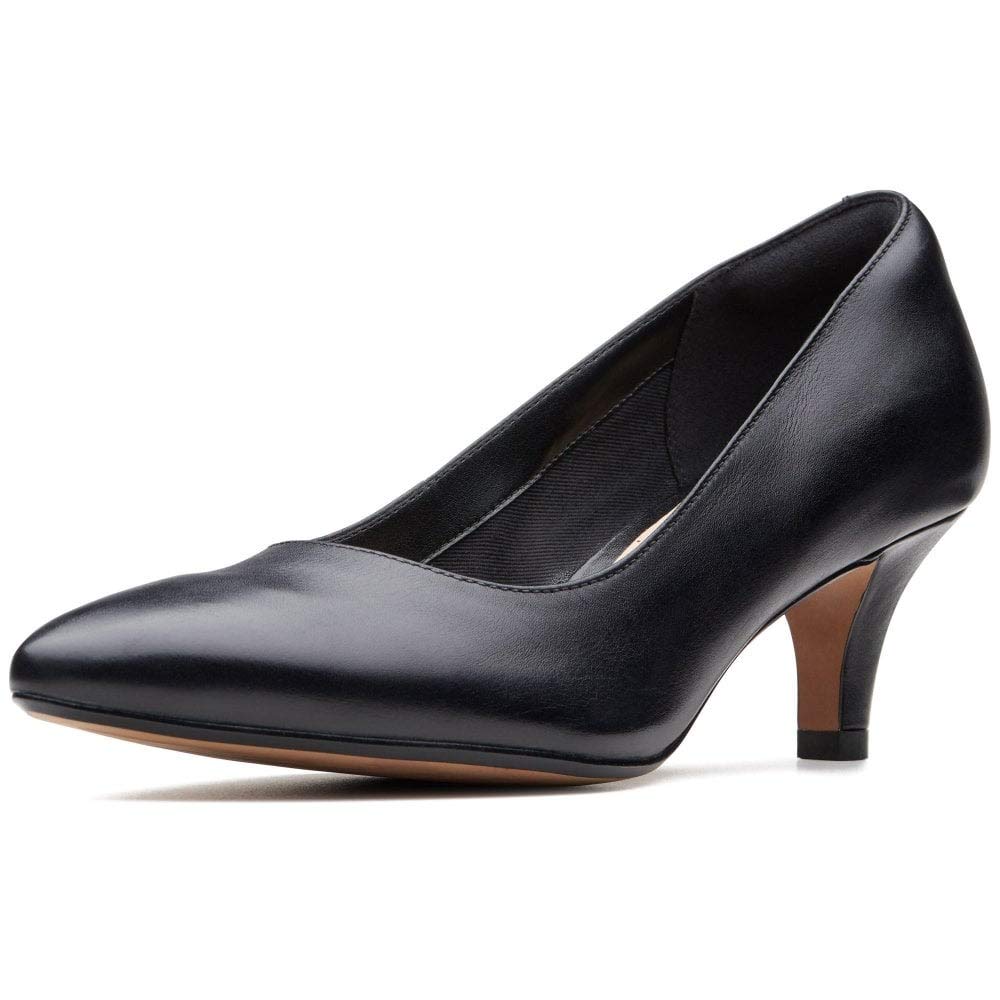 Clarks Women's Linvale Jerica Pumps, Black Black Leather, 3.5 UK