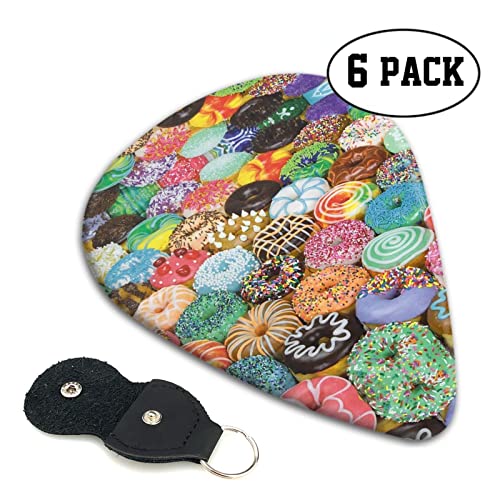 Donuts Lot de 6 médiators pour guitare acoustique, guitare électrique, basse, ukulélé – fins, moyens et épais. - Les Beatles, Paul McCartney, John Lennon, RIngo Starr, George Harrison Donuts Lot de 6 médiators pour guitare acoustique, guitare électrique, basse, ukulélé – fins, moyens et épais. – Image 3
