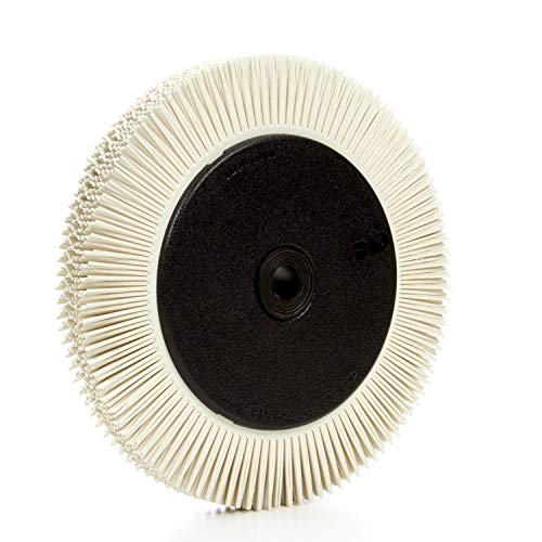 Cubitron Scotch-Brite Radial Bristle Brush, 8 in x 1 in x 1-1/4 in 120 with Flange