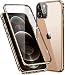 Produktbild SmaCase Kompatibel Hülle iPhone 13 Pro Max Magnetische Adsorption Handyhülle 360 Grad Stoßfest Vorne und Hinten Gehärtetem Glas Schutzhülle - Gold