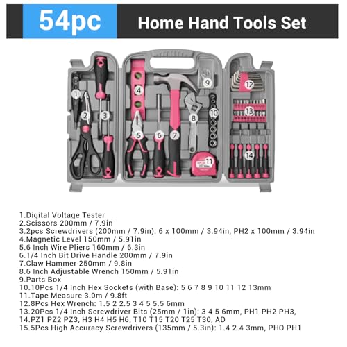 Set de herramientas combinadas para el hogar 52 piezas miniatura 3