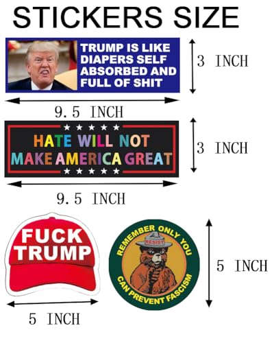 Image of Anti Trump Bumper Sticker Fuck Trump Sticker Anti MAGA Stickers, Anti MAGA Merchandise Resist Decal, UWHENBO No Residue Leaves, Funny FDT Decal