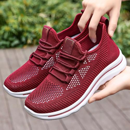 sfdgfhyf Women's Casual Shoes Spring Summer and Autumn Sports Shoes Breathable Mesh Shoes Womens Casual Dress Shoes Low Heel4
