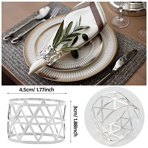 Yayatty Metallo Anelli di Tovagliolo, 16 Pz