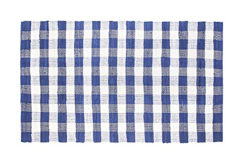 GLAMBURG Cotton Reversible Area Rug 3' x 5' Farmhouse Floor