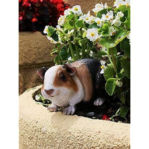 IFEVER Animal Garden Statue Funny Outdoor Sculpture Resin Guinea Pig Lawn Ornaments Decor Cover