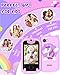 Kids Smart Phone for Girls Unicorns Gifts for Girls Toys 8-10 Years Old Phone Touchscreen Learning Toy Christmas Birthday Gifts for 3 4 5 6 7 8 9 Year Old with 8G Memory Card (Purple)