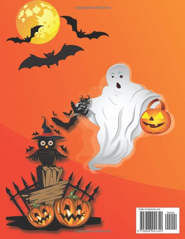 Halloween Coloring and Activity Book: Beautiful book with coloring pages as well as maze suitable for preschoolers, school children, teens | Coloring ... ghosts | Colouring pages with large pictures image 3