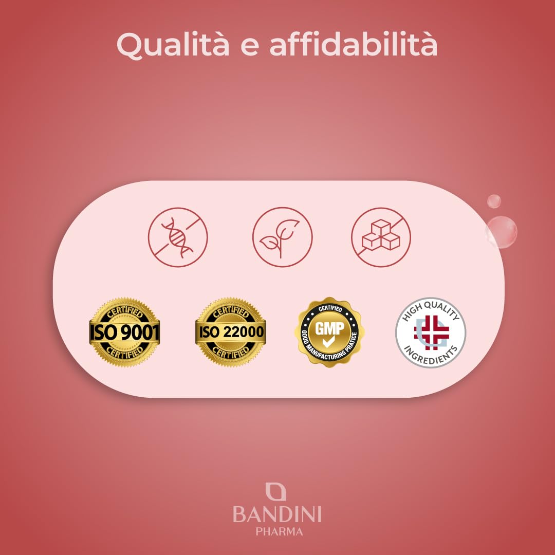 Bandini® Ferro Bisglicinato 80mg + Vitamina C 180 Capsule Vegan (Scorta di oltre 6 Mesi) - Contribuisce al Normale Metabolismo Energetico - Altamente Assimilabile e Biodisponibile - Iron + Vit C 160mg