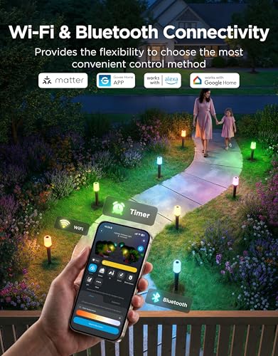 Image of Govee Outdoor Tree Lights Bundle Govee Outdoor Cylinder Pathway Lights