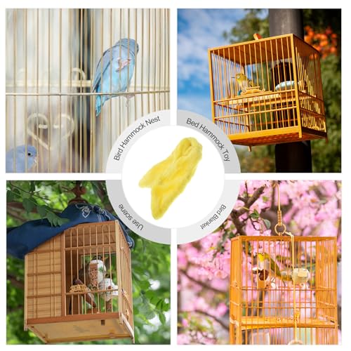 Image of balacoo Bird Blanket Nest Hanging Hammock Bed for Parrot Cage 11.02X7.87In Soft Fleece Snuggle Hut Cozy Warm Bird Bed for Parakeet Cockatiel Pigeon