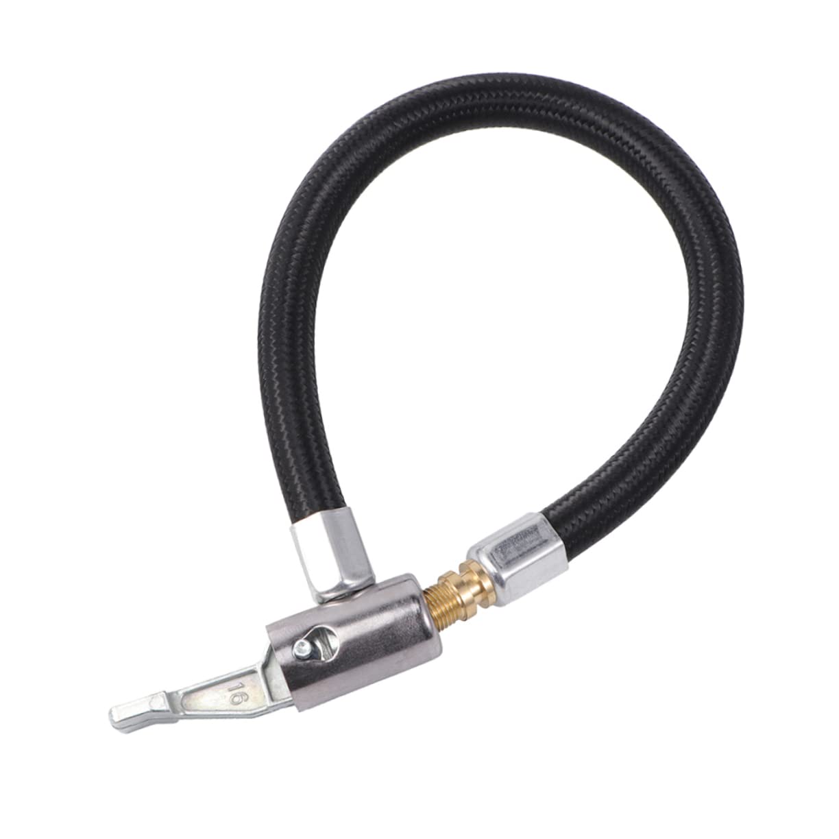 FELTECHELECTR Locking Air Chuck Adapter with Extension Tube Air Inflator Hose for Tire Pumping No-Leak Design Fits Vehicles Bikes and Motorcycles