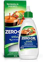 Zero-Cal - Stévia Adoçante Líquido - Natural, Saboroso e Sem Calorias - 80ml