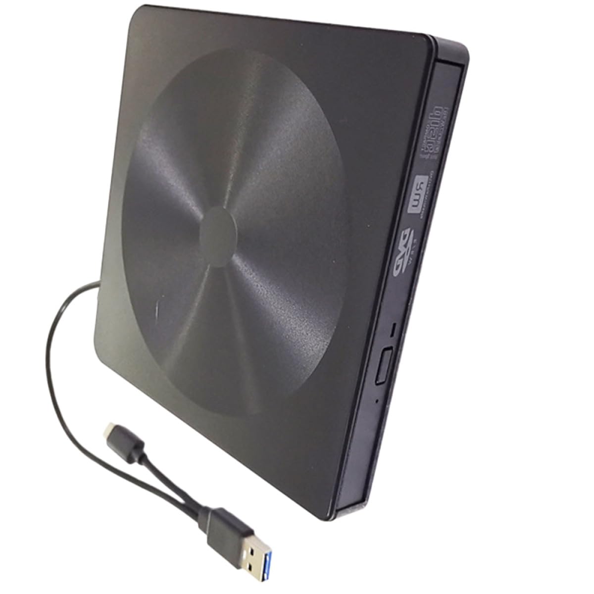 Typec Unità Ottica Esterna USB 3.0 per Laptop e Desktop, Masterizzatore Dvd/CD, Alimentato Via Cavo USB, ABS Nero