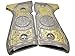 Custom for Beretta 92 Grips - Luxury Gold & Nickel Two-Tone Metal with Scrollwork, Includes Matching Screws, Fits Full-Size Models, 92FS, m9, 92a1, 92 INOX, Custom Design