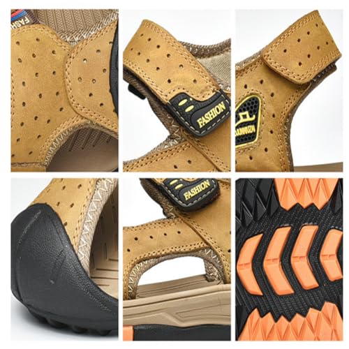 Men oversized sandals for outdoor wear Baotou beach soft sole wear resistant and anti slip water wading and river tracing shoes4