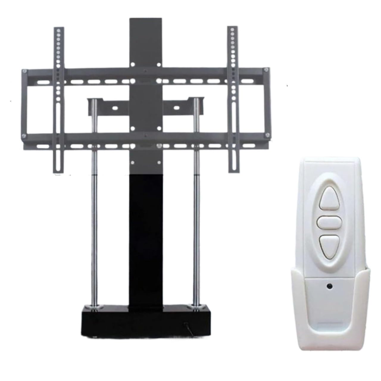 Supporto TV, supporto da parete for monitor, altezza regolabile, sollevamento elettrico telescopico, staffa motorizzata con telecomando RF wireless, adatto a schermi da 37 a 75 pollici