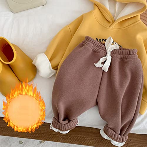 12 Month Clothes Boys Girls Fleece Lined Striped Sweatpants Cotton Striped Elastic Waist Active Jogger2