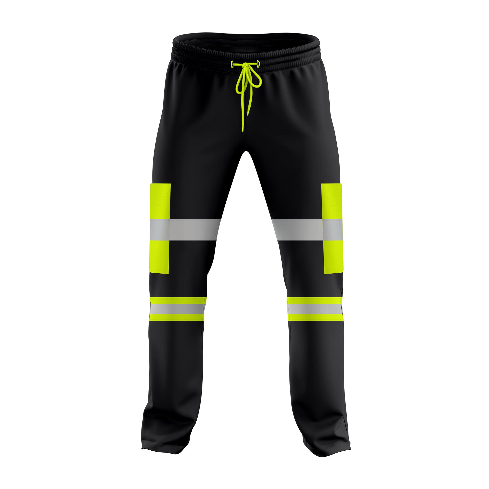 trending babz Mens High Visibility Hi Vis 2Tone Jogging Trousers Bottoms Reflective Tape Cuffed Workwear Joggers