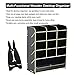 Marbrasse Wooden Pen Organizer, Multi-Functional DIY Pen Holder Box, Desktop Stationary, Easy Assembly, Home Office Art Supplies Organizer Storage with Drawer (B12-Black)